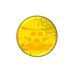 Texture Yellow Abstract Background Hat Clip Ball Marker (4 Pack)