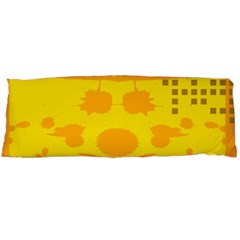 Texture Yellow Abstract Background Body Pillow Case (dakimakura) by BangZart