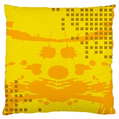 Texture Yellow Abstract Background Large Cushion Case (two Sides) by BangZart