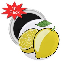 Lemon Fruit Green Yellow Citrus 2 25  Magnets (10 Pack)  by BangZart