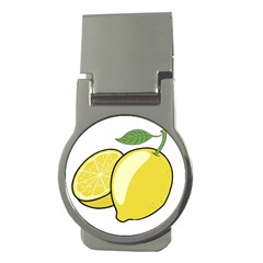 Lemon Fruit Green Yellow Citrus Money Clips (round)  by BangZart