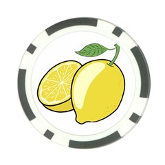 Lemon Fruit Green Yellow Citrus Poker Chip Card Guard by BangZart