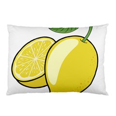 Lemon Fruit Green Yellow Citrus Pillow Case by BangZart