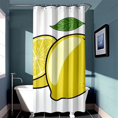 Lemon Fruit Green Yellow Citrus Shower Curtain 36  X 72  (stall)  by BangZart