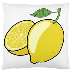 Lemon Fruit Green Yellow Citrus Large Cushion Case (one Side) by BangZart