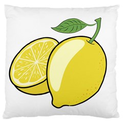 Lemon Fruit Green Yellow Citrus Standard Flano Cushion Case (one Side) by BangZart