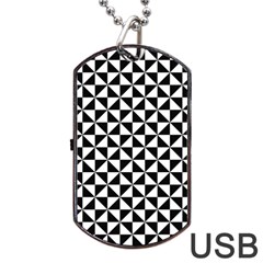 Triangle Pattern Simple Triangular Dog Tag Usb Flash (one Side) by BangZart