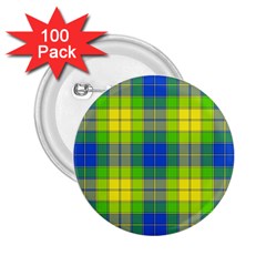 Spring Plaid Yellow Blue And Green 2 25  Buttons (100 Pack)  by BangZart