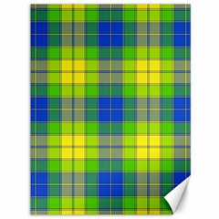 Spring Plaid Yellow Blue And Green Canvas 36  X 48  