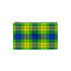 Spring Plaid Yellow Blue And Green Cosmetic Bag (small)  by BangZart