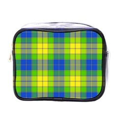 Spring Plaid Yellow Blue And Green Mini Toiletries Bags by BangZart