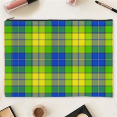 Spring Plaid Yellow Blue And Green Cosmetic Bag (xxxl)  by BangZart