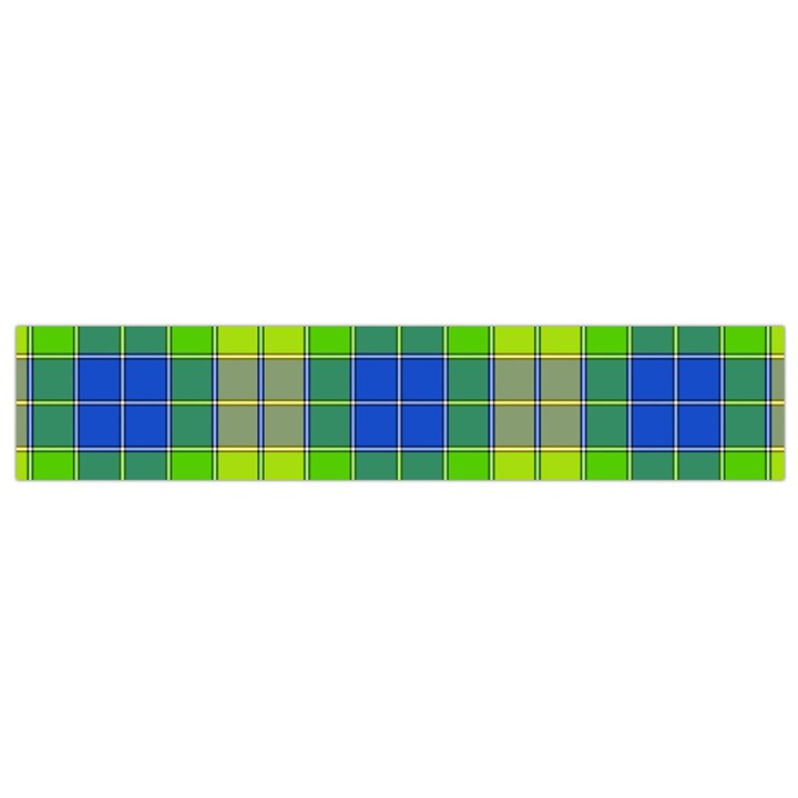 Spring Plaid Yellow Blue And Green Small Flano Scarf