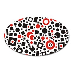 Square Objects Future Modern Oval Magnet by BangZart