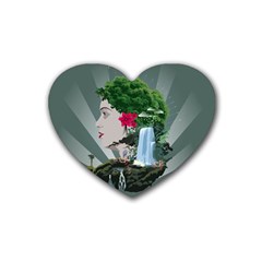 Digital Nature Beauty Heart Coaster (4 Pack)  by BangZart