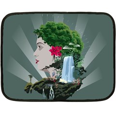 Digital Nature Beauty Fleece Blanket (mini) by BangZart