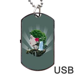 Digital Nature Beauty Dog Tag Usb Flash (one Side) by BangZart