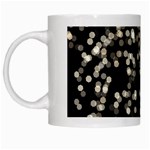 Christmas Bokeh Lights Background White Mugs Left