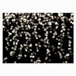 Christmas Bokeh Lights Background Large Glasses Cloth (2-Side) Front