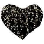 Christmas Bokeh Lights Background Large 19  Premium Flano Heart Shape Cushions Front