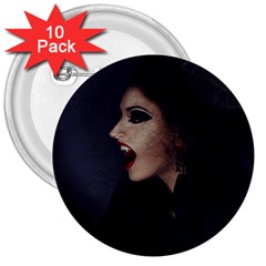 Vampire Woman Vampire Lady 3  Buttons (10 pack) 