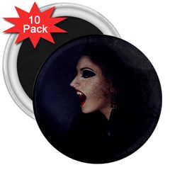 Vampire Woman Vampire Lady 3  Magnets (10 pack) 