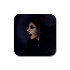 Vampire Woman Vampire Lady Rubber Coaster (Square) 