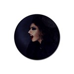 Vampire Woman Vampire Lady Rubber Coaster (Round)  Front