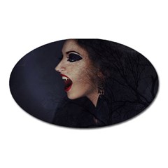 Vampire Woman Vampire Lady Oval Magnet