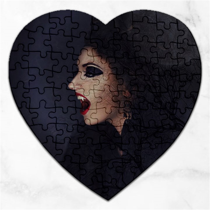 Vampire Woman Vampire Lady Jigsaw Puzzle (Heart)