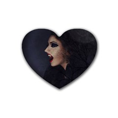 Vampire Woman Vampire Lady Heart Coaster (4 pack) 