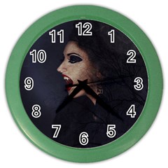 Vampire Woman Vampire Lady Color Wall Clocks by BangZart