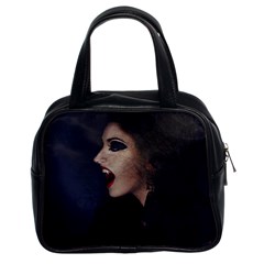 Vampire Woman Vampire Lady Classic Handbags (2 Sides) by BangZart