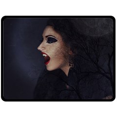 Vampire Woman Vampire Lady Fleece Blanket (large)  by BangZart