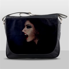 Vampire Woman Vampire Lady Messenger Bags by BangZart