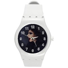 Vampire Woman Vampire Lady Round Plastic Sport Watch (m) by BangZart