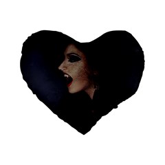 Vampire Woman Vampire Lady Standard 16  Premium Flano Heart Shape Cushions