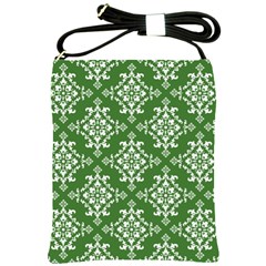 St Patrick S Day Damask Vintage Shoulder Sling Bags by BangZart