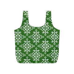 St Patrick S Day Damask Vintage Full Print Recycle Bags (s)  by BangZart