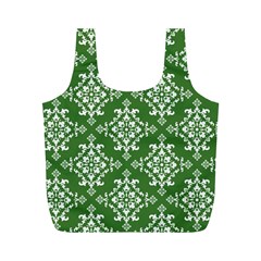 St Patrick S Day Damask Vintage Full Print Recycle Bags (m)  by BangZart