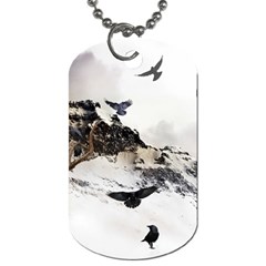 Birds Crows Black Ravens Wing Dog Tag (one Side) by BangZart