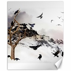 Birds Crows Black Ravens Wing Canvas 16  X 20   by BangZart