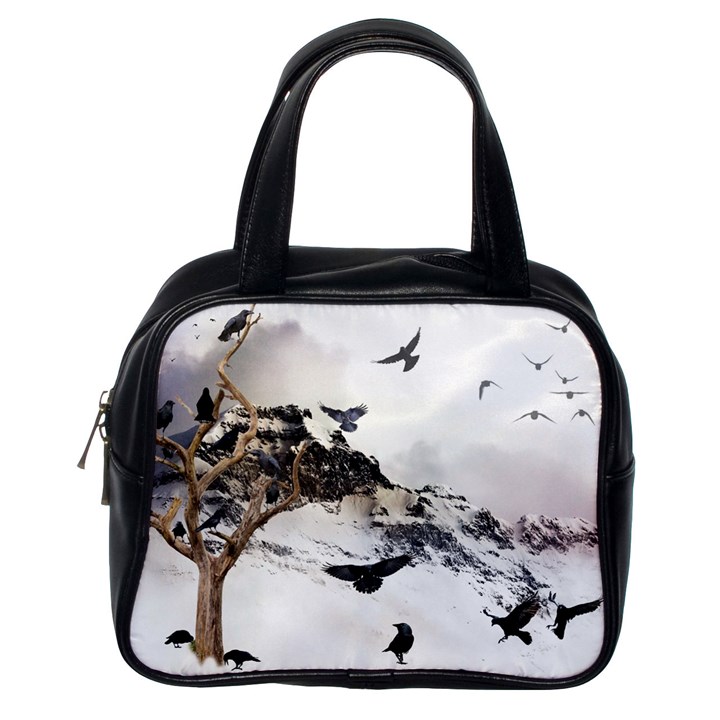 Birds Crows Black Ravens Wing Classic Handbags (One Side)