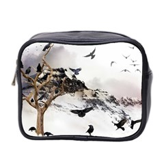 Birds Crows Black Ravens Wing Mini Toiletries Bag 2-side by BangZart