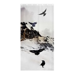 Birds Crows Black Ravens Wing Shower Curtain 36  X 72  (stall)  by BangZart