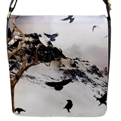 Birds Crows Black Ravens Wing Flap Messenger Bag (s) by BangZart