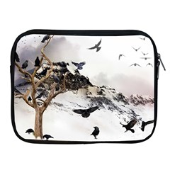 Birds Crows Black Ravens Wing Apple Ipad 2/3/4 Zipper Cases by BangZart