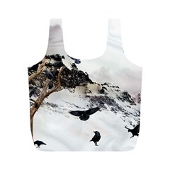 Birds Crows Black Ravens Wing Full Print Recycle Bags (m)  by BangZart