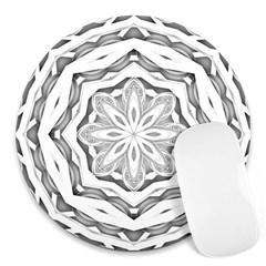 Mandala Pattern Floral Round Mousepads by BangZart