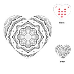 Mandala Pattern Floral Playing Cards (heart)  by BangZart